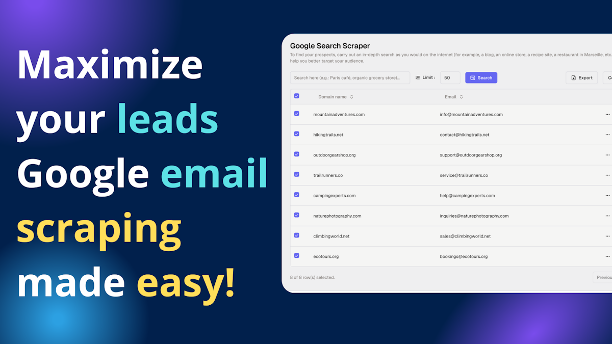 Maximize your leads Google email scraping made easy!